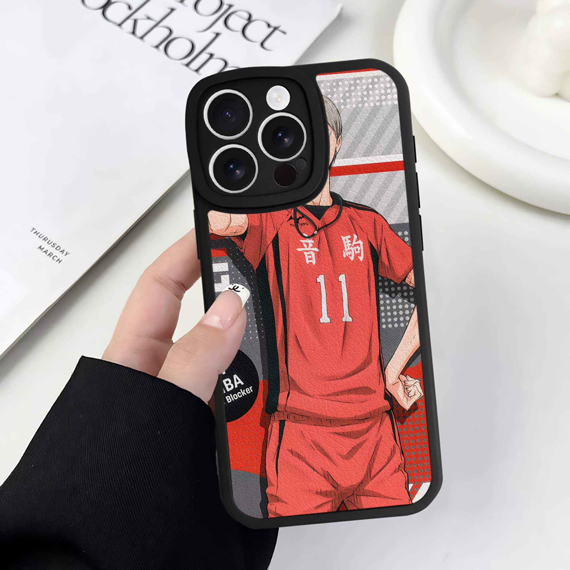 （画像用） ハイキュー!! Haikyu!! 【iPhone 16シリーズ対応】シリコンスマホケース（レザー調） 材質：シリコン